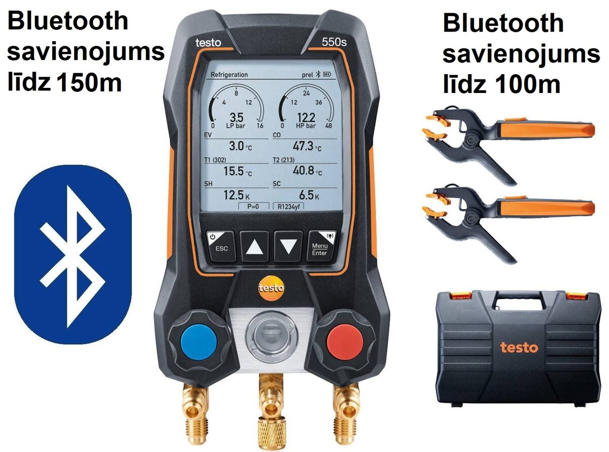 Testo 550s Bluetooth manifolda Smart komplekts 0564 5502