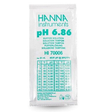 Hanna Instruments pH 6.86 kalibrēšanas buferšķīdums (šķidrums) 20 mL