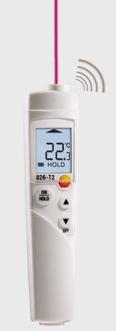 Testo 826-T2 infrasarkanais termometrs ar ūdensizturīgu apvalku 0563 8282