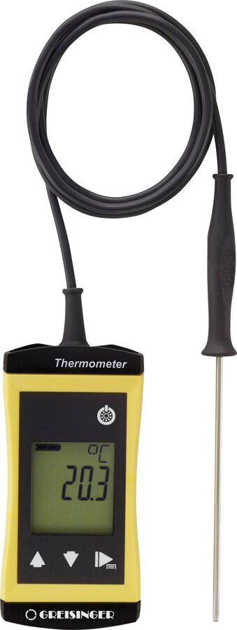 Greisinger G 1710 termometrs ar iegremdējamu sensoru vadā (ražots Vācijā)