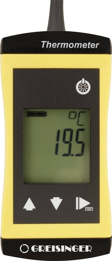 Greisinger G 1720 termometrs ar ieduramu sensoru vadā (ražots Vācijā)