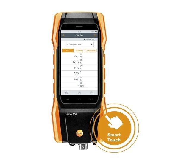 Testo 300 dūmgāzu analizatora O2, CO un NO komplekts 0564 3002