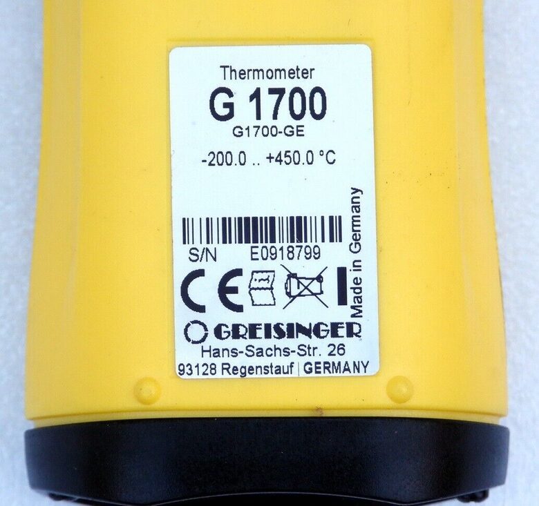 Greisinger G 1700 termometrs ar pievienojamu Pt1000 sensoru (ražots Vācijā)