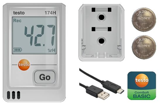 Testo 174 H mitruma un temperatūras datu logeris 0572 1741 01