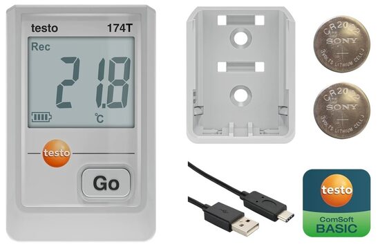 Testo 174 T temperatūras datu logeris 0572 1740 01