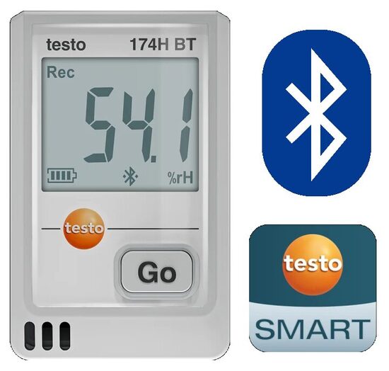 Testo 174 H BT Bluetooth temperatūras datu logeris 0572 1743 01