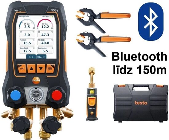 Testo 558s Bluetooth manifolda smart komplekts 0564 5582