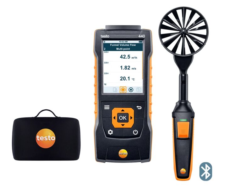 Testo 440 daudzparametru mērītājs ar anemometra zondi 0563 4403