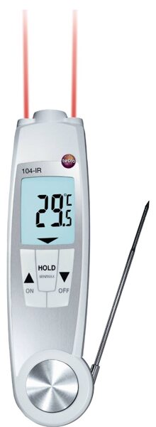 Testo 104-IR ūdensizturīgs pārtikas infrasarkanais+ieduramais termometrs 0560 1040