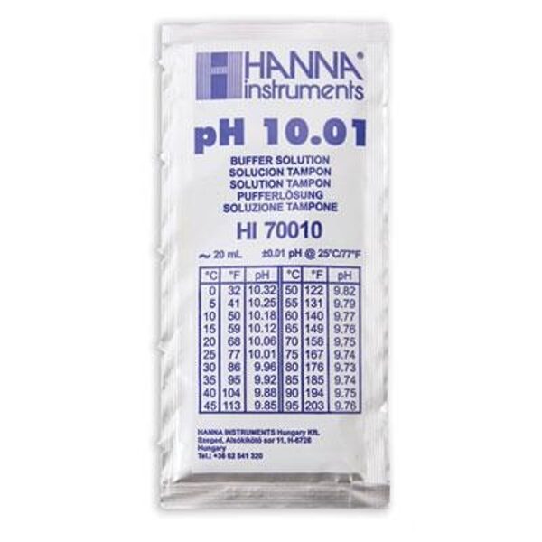 Hanna Instruments pH 10.01 kalibrēšanas buferšķīdums (šķidrums) 20 mL