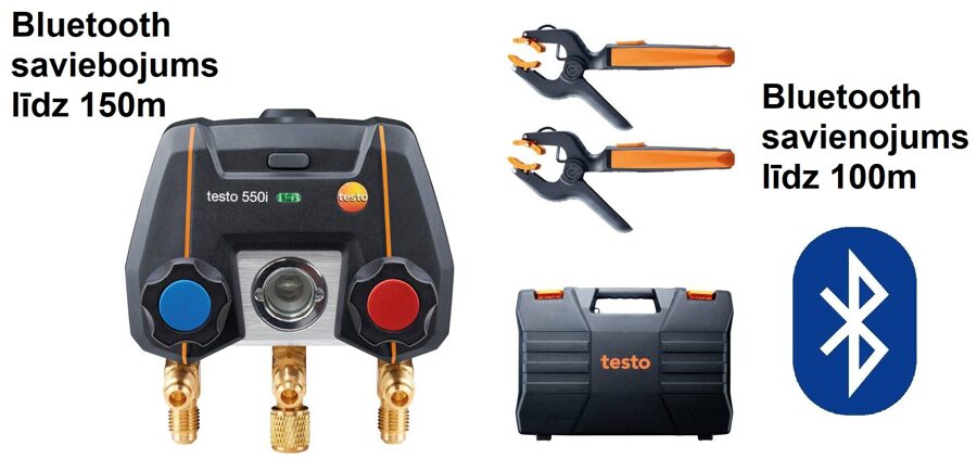 Testo 550i Bluetooth digitālā manifolda komplekts 0564 3550