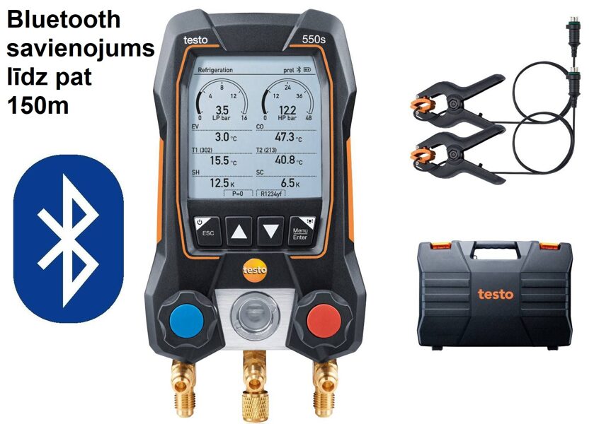 Testo 550s Bluetooth manifolda pamata komplekts 0564 5501