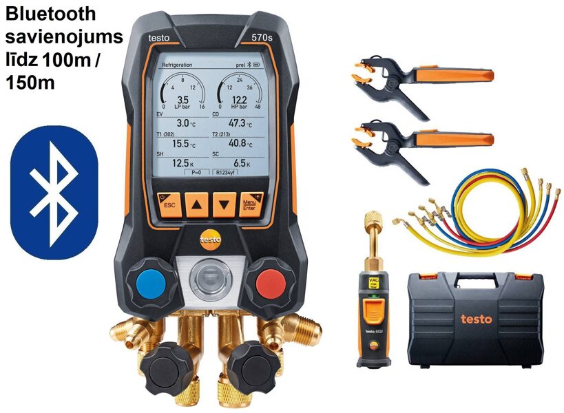 Testo 570s Bluetooth manifold Smart kit with hoses 0564 5703