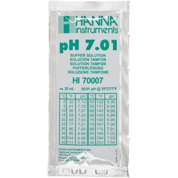 Hanna Instruments pH 7.01 kalibrēšanas buferšķīdums (šķidrums) 20 mL