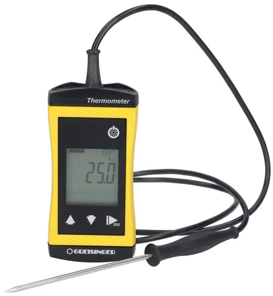 Greisinger G 1720 termometrs ar ieduramu sensoru vadā (ražots Vācijā)