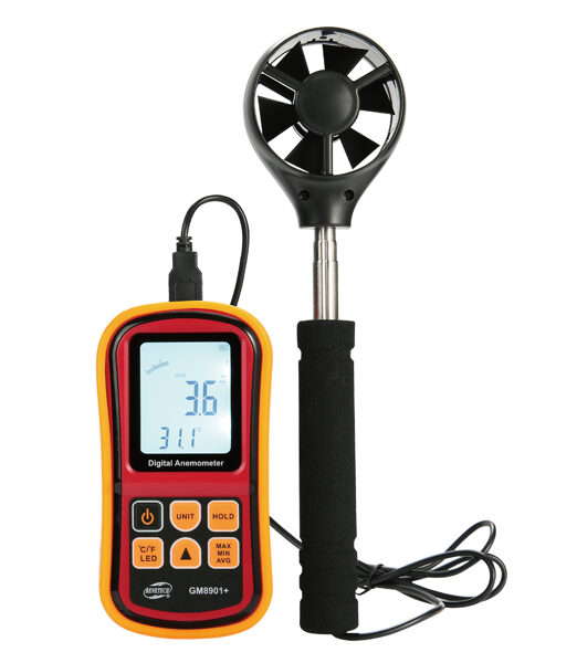 Benetech GM8901+ spārniņa anemometrs ar teleskopisku zondi
