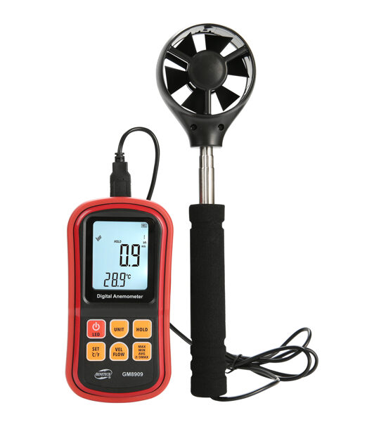 Benetech GM8909 spārniņa anemometrs ar teleskopisku zondi
