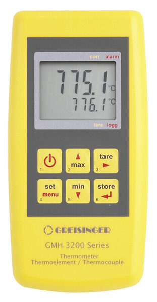 Greisinger GMH 3201 K-tipa termopāra termometrs ar pieslēdzamu sensoru