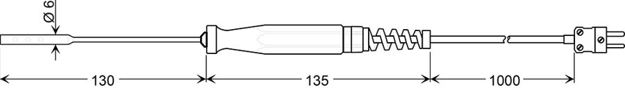 Greisinger GTL 130 temperatūras sensors gaisam, gāzēm