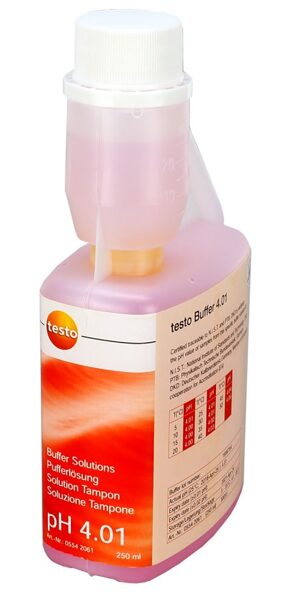 Testo pH 4.01 kalibrēšanas buferšķīdums (šķidrums) 250 mL 0554 2061